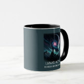 Mug Galaxy Wolf Silhouette with Mystical Nebula Moon (Devant droit)