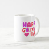 Mug Galentines Jour Bulles Lettres Super Curvy Retro (Devant droit)