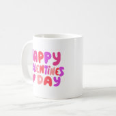 Mug Galentines Jour Bulles Lettres Super Curvy Retro (Devant gauche)