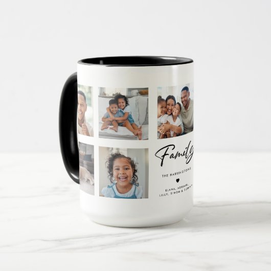 Mug Galerie de 9 photos multi personnalisée pour la fa (Devant gauche)