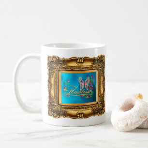 Mug Galerie rose et bleue impeccable encadrée de