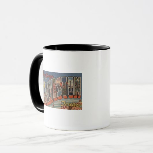 Mug Galveston, Texas - Scènes de grandes lettres (Devant gauche)