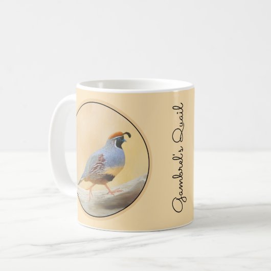Mug Gambrel's Quail Painting Original Bird Art (Devant gauche)