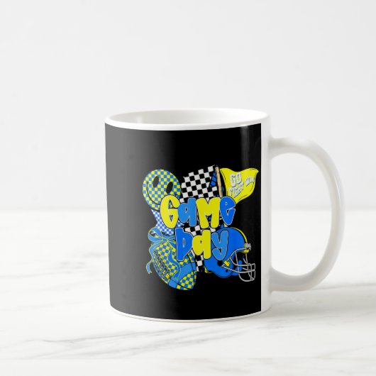 Mug Game Day Football Team Srit Checkered Blue & G (Droite)