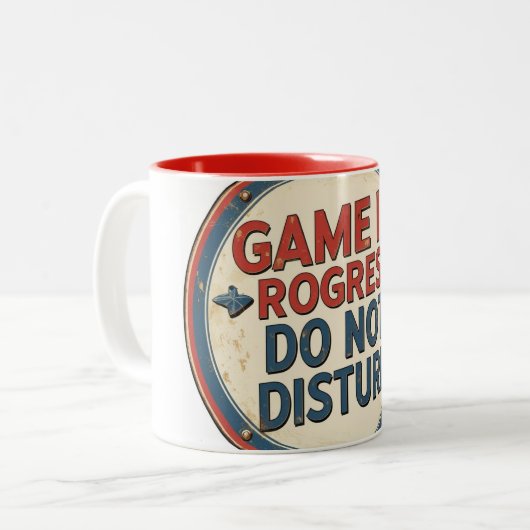 MUG "GAME IN ROGRESS – DO NOT DISTURB". (Devant gauche)