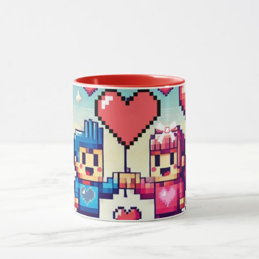 Mug Gamer 8 bit Saint-Valentin (Centre)