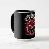 Mug Gamer de stylo et de papier (Devant gauche)
