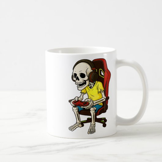 Mug Gamer Halloween squelette effrayant jeu vidéo B (Droite)
