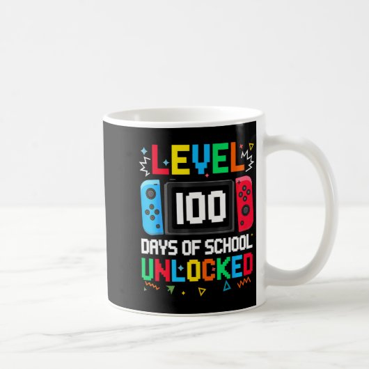 Mug Gamer Level Unlocked 100 Days Of School Student Bo (Droite)