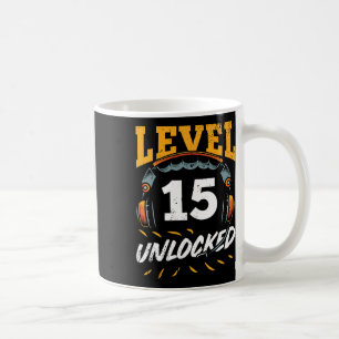 Mug Gamer Niveau 15 Déverrouillé Vidéo Jeu Fan 15e Ann