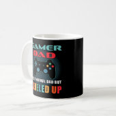 Mug Gamer Papa Cadeau Normal Papa Levelup Fête des pèr (Devant gauche)