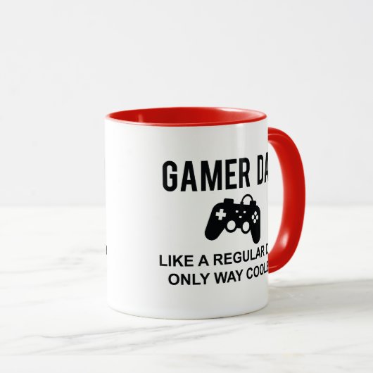 Mug Gamer Papa Comme Un Père Régulier Seulement Way Gl (Devant droit)