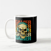 Mug Gamer - Retro Skull Jeu de console Lover Vide (Gauche)