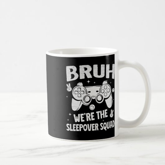 Mug Gamer Sleepover Party For Boys Funny Bruh Slumber  (Droite)