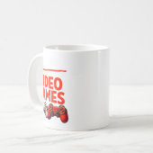 Mug Gamer Valentine V Is For Video Games Valentines Da (Devant gauche)