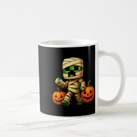 Mug Gamer Xel Pumpkin Mummy Men Kids Boy Halloween Fun (Droite)