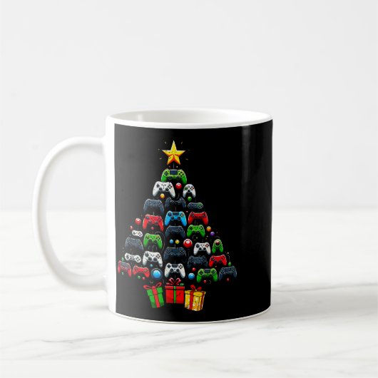 Mug Gaming Controllers Christmas Tree Funny Gamer Boys (Gauche)