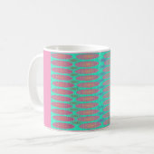 Mug Gamme de conception globe bleu et rose pâle pour b (Devant gauche)