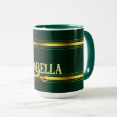 Mug Gamme de textiles de luxe tendance Green Gold (Devant droit)