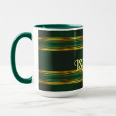 Mug Gamme de Texture Verte Luxe Linen (Gauche)