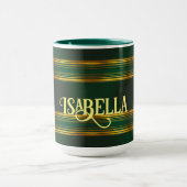 Mug Gamme de Texture Verte Luxe Linen (Centre)