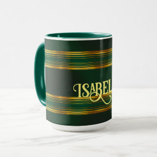 Mug Gamme de Texture Verte Luxe Linen