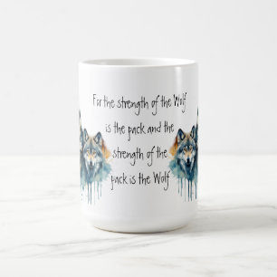 Mug Gamme Inspirational Wolf Citation Force Pack