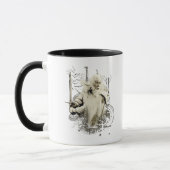 Mug GANDALF™ with Sword Vector Collage (Gauche)