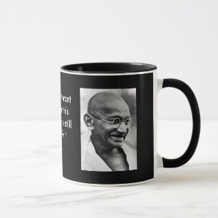 Mug Gandhi souriant