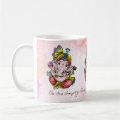 Mug Ganesha rose Ganapathi cadeau personnalisé (Gauche)