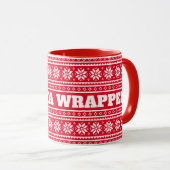 Mug Gangsta Wrapper drôle cadeau de Noël rouge (Devant droit)
