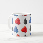 Mug Gants de boxe motif sans couture (Devant gauche)