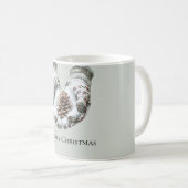 Mug Gants verts Noël enneigé Cônes de pin (Devant droit)