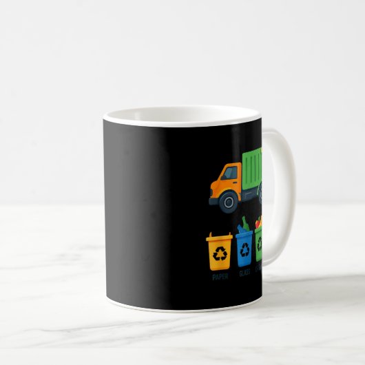 Mug Garbage Day Recycling Truck Kids Boys Toddlers Gir (Devant droit)