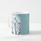 Mug Garçon avec tigre blanc (Devant gauche)