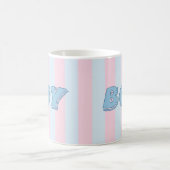 Mug Garçon bleu avec bandes roses (Centre)