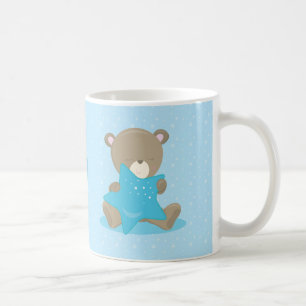 Mug Garçon bleu d'ours de bébé tenant une étoile
