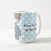 Mug Garçon brun de cheveux de première sainte (Devant droit)