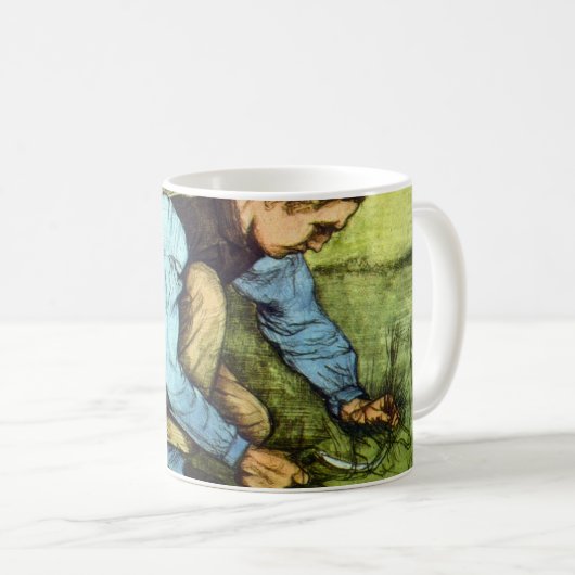 Mug Garçon coupant l'herbe avec la faucille par Vincen (Devant droit)