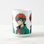 Mug Garçon d'anime : Cheveux orange et vert - Délice d (Centre)