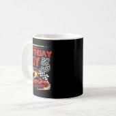 Mug Garçon d'anniversaire 5 ans voiture de course 5ème (Devant gauche)