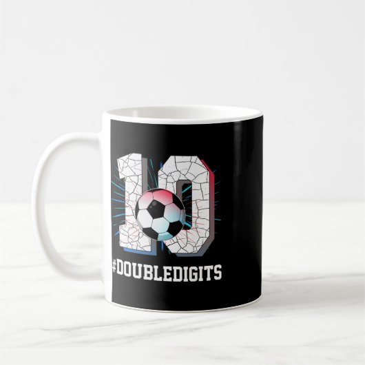 Mug Garçon de 10 ans 10 Double chiffres Anniversaire F (Gauche)