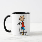 Mug Garçon de bâton sur le scooter (Gauche)