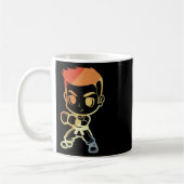 Mug Garçon de kickboxing Dessin animé Regarde Kickboxe (Gauche)