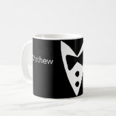 Mug garçon d'honneur ajouter nom année nœud papillon n (Devant gauche)