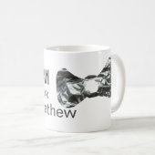 Mug Garçon d'honneur ajouter nom date année gris col n (Devant droit)