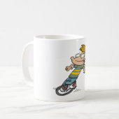 Mug Garçon drôle à monocycle (Devant gauche)