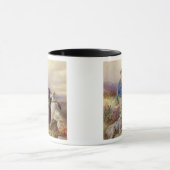 Mug Garçon écossais avec des chiens-loup dans un (Centre)