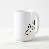 Mug Garçon Élégant Noir Et Blanc (Devant droit)