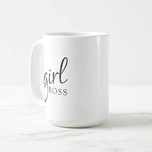 Mug Garçon Élégant Noir Et Blanc (Devant gauche)